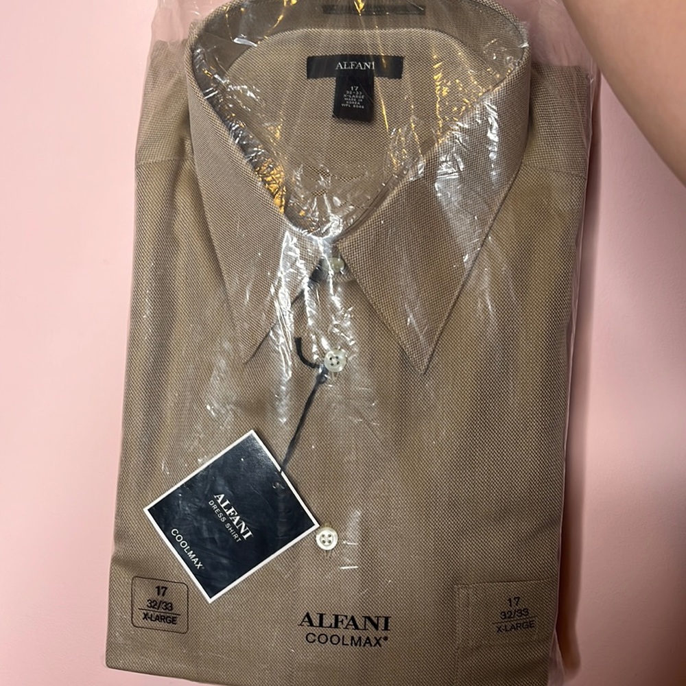 NWT Alfani Long Sleeve Dress Shirt